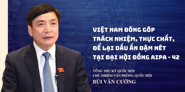 VIỆT NAM ĐÓNG GÓP TRÁCH NHIỆM, THỰC CHẤT, ĐỂ LẠI DẤU ẤN ĐẬM NÉT TẠI ĐẠI HỘI ĐỒNG AIPA - 42